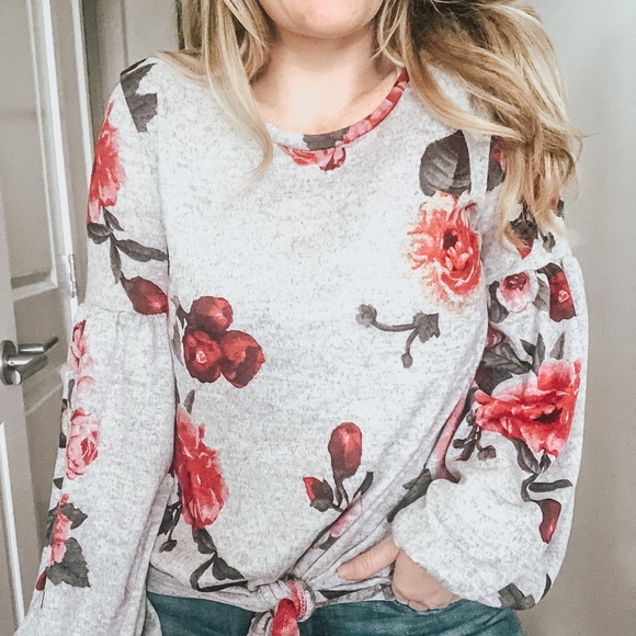 Jacqueline Floral Knit Sweater - Picture 1 of 3